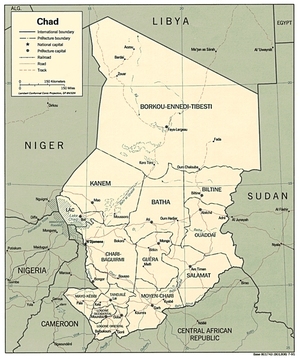 Carte du Tchad